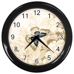 Butterfly Clock - Wall Clock (Black)
