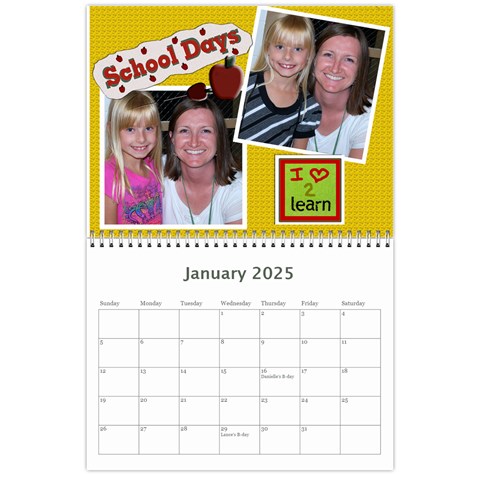 Calender 2025 By Danielle Christiansen Jan 2025