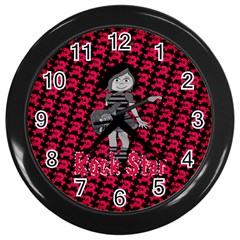 rockstar - Wall Clock (Black)
