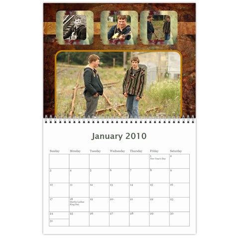 Chris & Steve Senior Pics Calendar By Amyjo Jan 2010