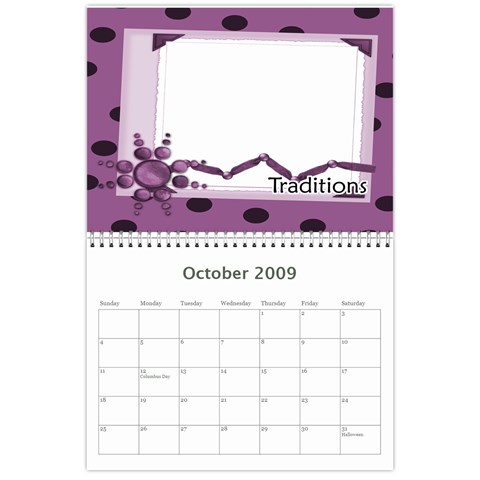 Calendar By Brooke Oct 2009