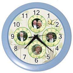 Slender Stems Green Clock - Color Wall Clock