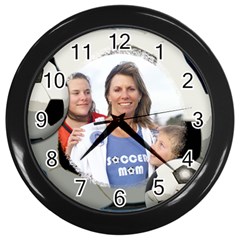 Soccer Ball Clock - Wall Clock (Black)