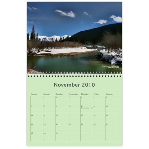2010 Calender Landscapes By Kim Sullivan Nov 2010