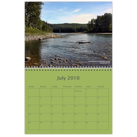 2010 Calender Landscapes By Kim Sullivan Jul 2010
