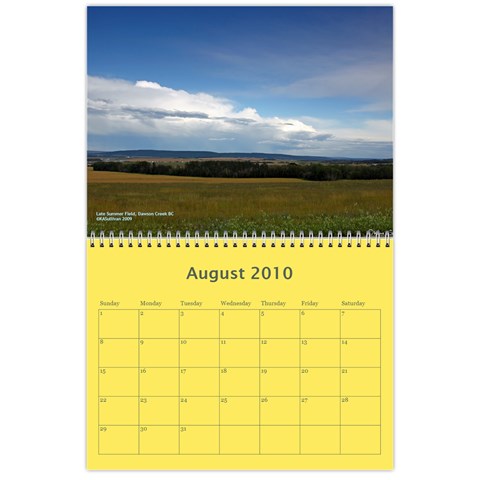 2010 Calender Landscapes By Kim Sullivan Aug 2010