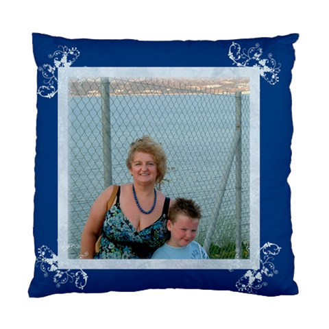 Litle Boy Blue Cushion Cover By Catvinnat Back