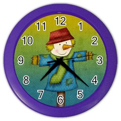 Scarecrow Clock - Color Wall Clock