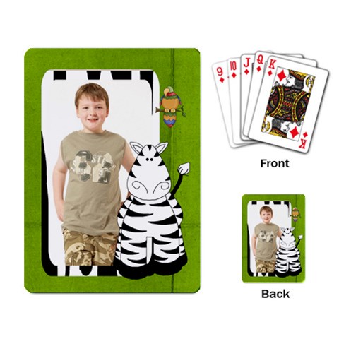 Safari Zebra Playing Cards By Catvinnat Back