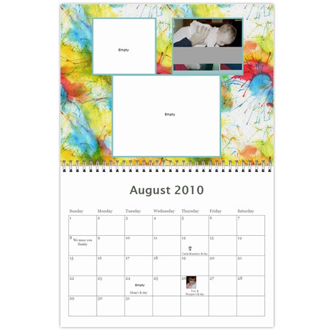 2010 Calendar By Bobbie Vining Aug 2010