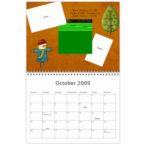 18 Mo Calendar By Colette Oct 2009