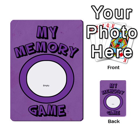 Memory Game, Copy It And Personalized By Carmensita Back