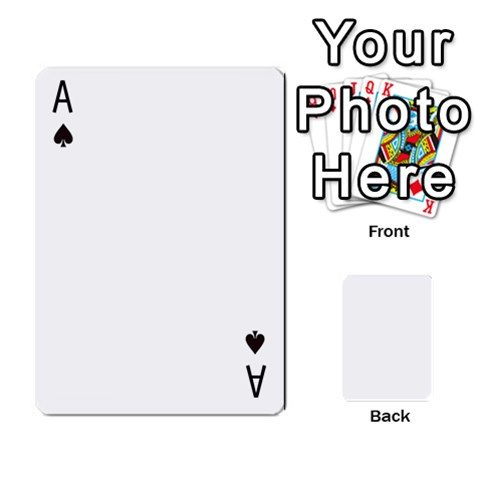 Ace 54 Playing Card Shape 1 By Wood Johnson Front - SpadeA