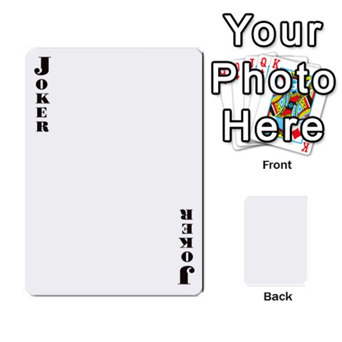 54 Playing Card Shape 1 By Wood Johnson Front - Joker1