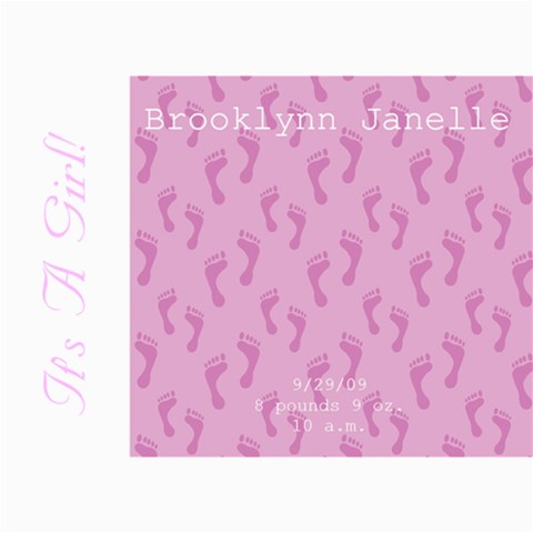 Baby Girl 5x7 Announcements By Klh 7 x5  Photo Card - 6