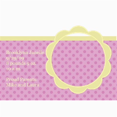 Baby Girl 5x7 Announcements By Klh 7 x5  Photo Card - 9
