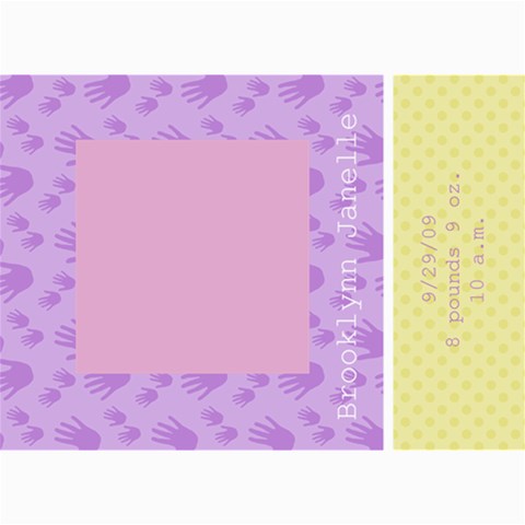 Baby Girl 5x7 Announcements By Klh 7 x5  Photo Card - 10