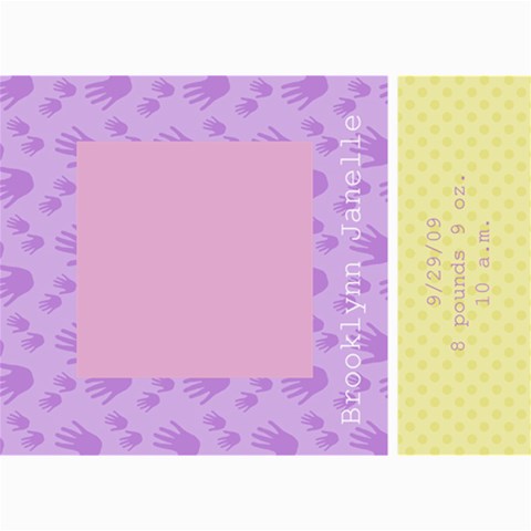 Baby Girl 5x7 Announcements By Klh 7 x5  Photo Card - 10