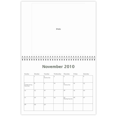 2009 Calendar By Tammy Nov 2010