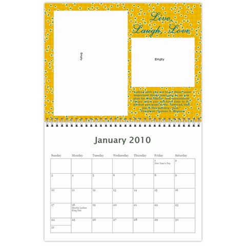 Miller Calendar By Anna Jan 2010