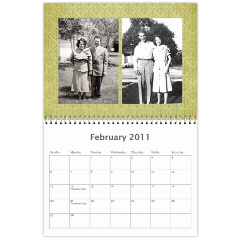 Prisbrey Calendar By Rebekah Prisbrey Feb 2011