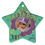 1st birthday - Ornament (Star)