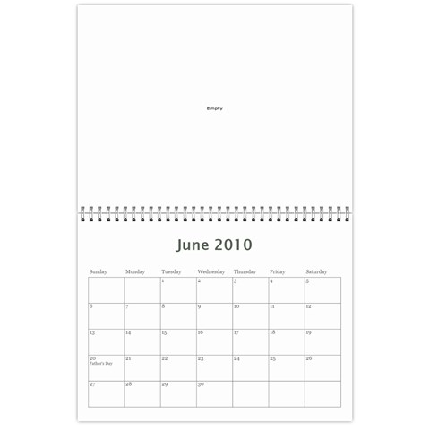 2010 Calendar Jun 2010