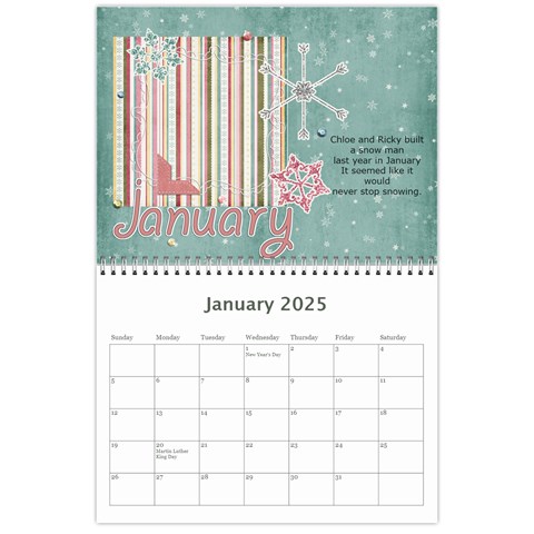 Calendar 2025 By Sheena Jan 2025