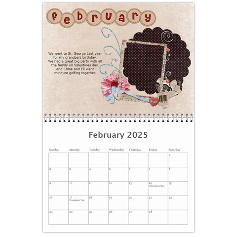 Calendar 2025 By Sheena Feb 2025