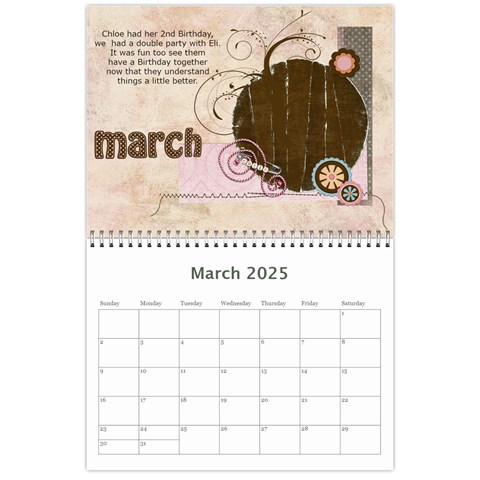 Calendar 2025 By Sheena Mar 2025