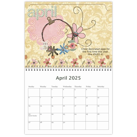 Calendar 2025 By Sheena Apr 2025