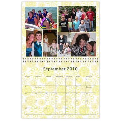 Family Calendar By Kelsey Sep 2010
