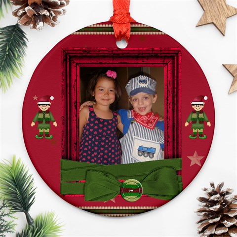 2 Sides Christmas Ornament By Tina Kellock Front