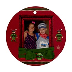 2 Sides Christmas Ornament - Round Ornament (Two Sides)