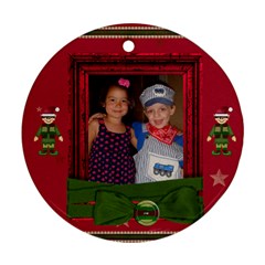 2 Sides Christmas Ornament - Round Ornament (Two Sides)