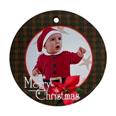 Merry Christmas 1 - Round Ornament (Two Sides)