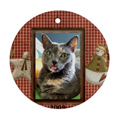 Ornament Dothead & Scaredy Cat - Round Ornament (Two Sides)
