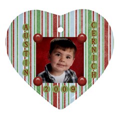 Char Ornament - Heart Ornament (Two Sides)