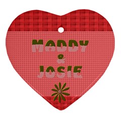 Maddy and Josie - Heart Ornament (Two Sides)