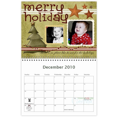 Momcalender By Blair Hill Dec 2010