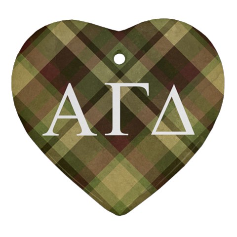 Alpha Gamma Delta Ornament By Klh Front