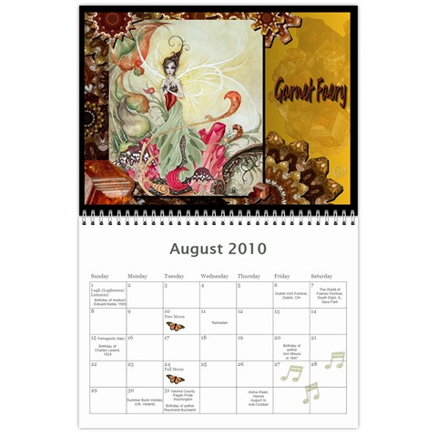 2010 Calendar By Ora Moon Aug 2010