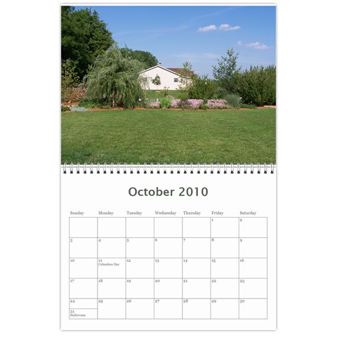 Calendar By Dawn Long Oct 2010