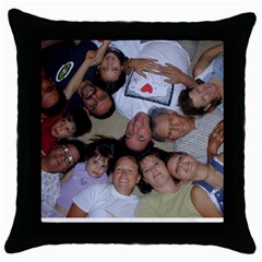 Pillow circle  - Throw Pillow Case (Black)