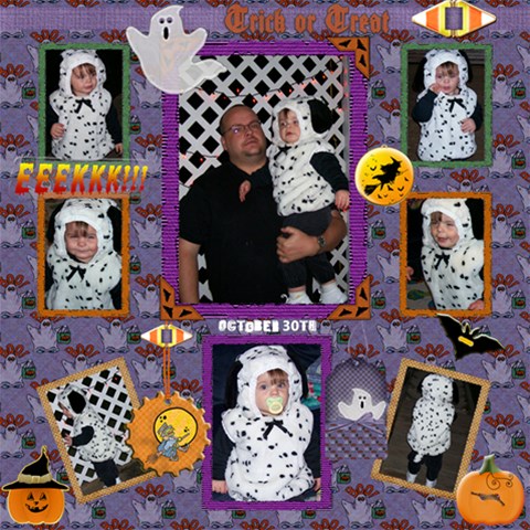 Maddie 12x12 Halloween  07 Scrappage 1 By Rubylb 12 x12  Scrapbook Page - 1