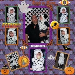 Maddie 12x12 Halloween  07 ScrapPage 1 - ScrapBook Page 12  x 12 