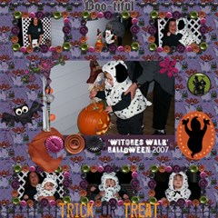 Maddie 12x12 Halloween  07 ScrapPage 2 - ScrapBook Page 12  x 12 