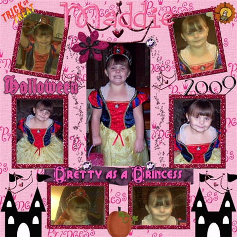 Maddie 12x12 Halloween  09 Scrappages By Rubylb 12 x12  Scrapbook Page - 1