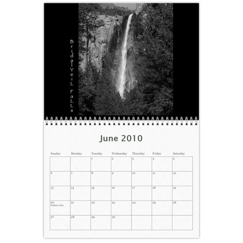 B&w Calendar Yosemite And More  2010 12 Month By Karl Bralich Jun 2010