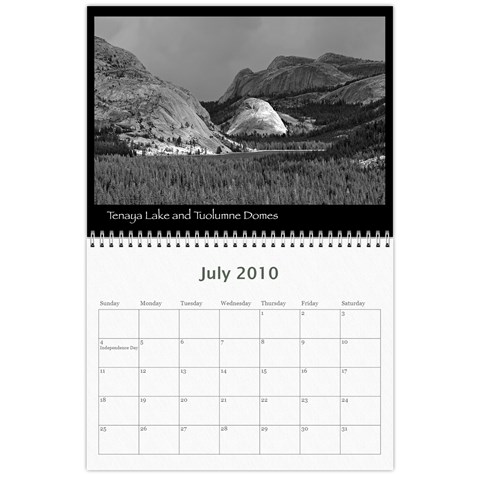 B&w Calendar Yosemite And More  2010 12 Month By Karl Bralich Jul 2010